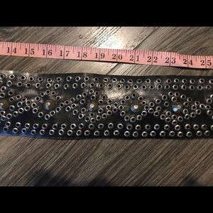 Punk goth studded vegan waist belt